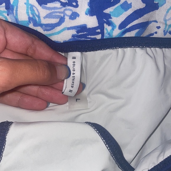 Solid and Striped Orange and white top and navy bottoms *DIFFERENT COLOR* - Picture 4 of 7